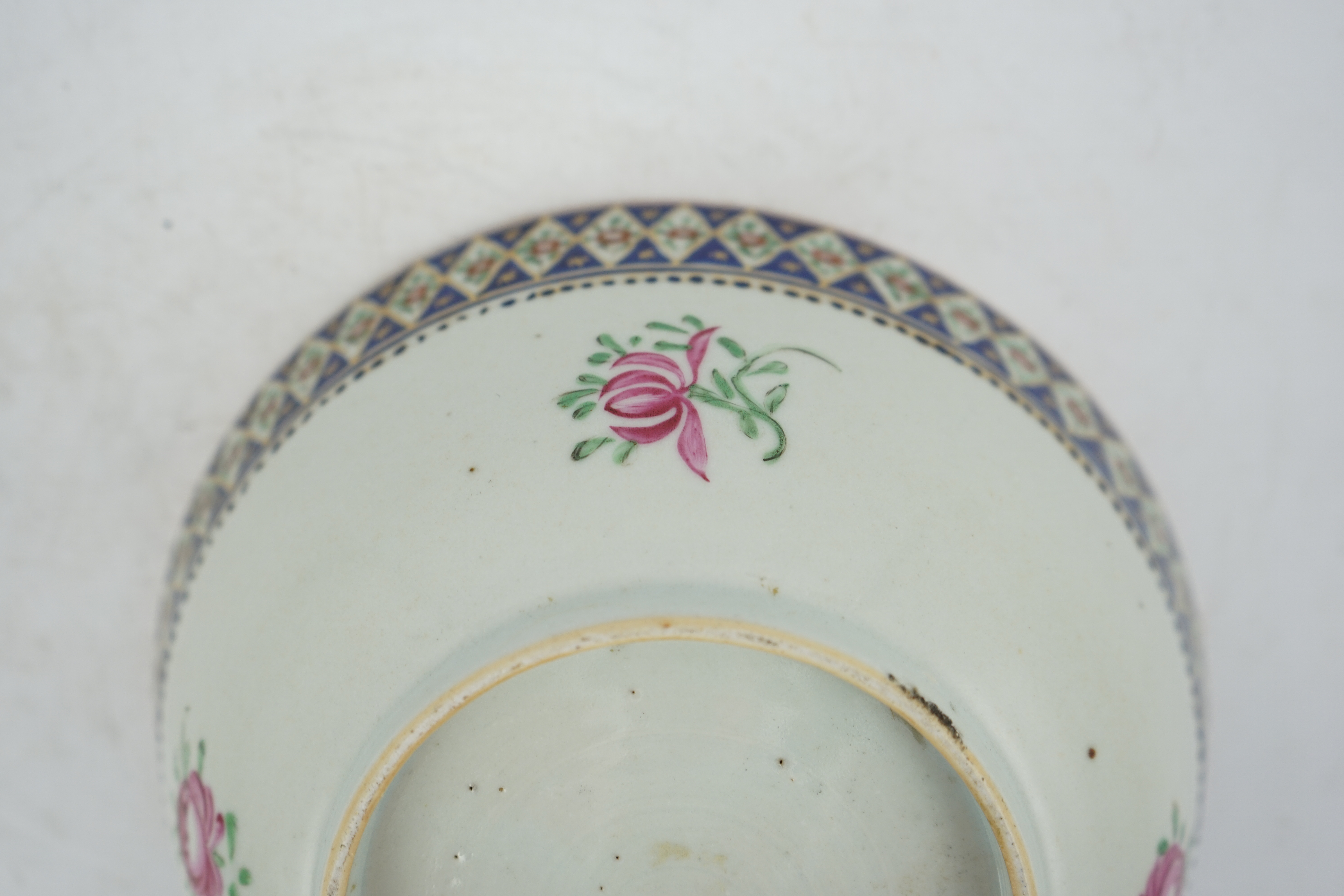 A matching Chinese Persian dish and bow and a separate dish, bowl 12cm diameter. Condition - fair to good